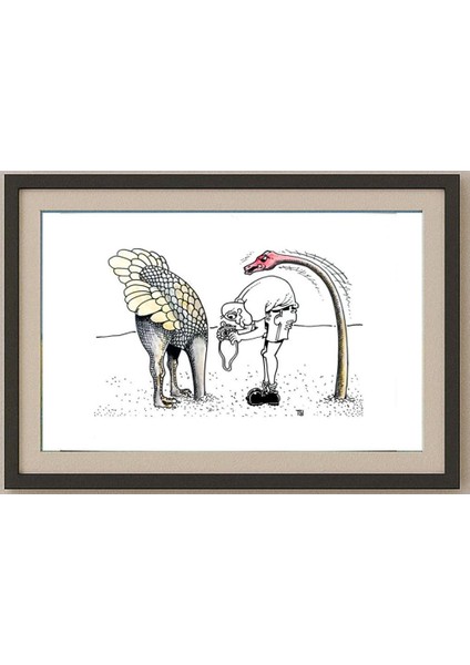 Tomislav Dusanic 29X21CM Orijinal Karikatür Tablo