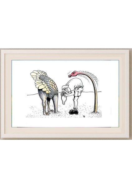 Tomislav Dusanic 29X21CM Orijinal Karikatür Tablo fırsatları