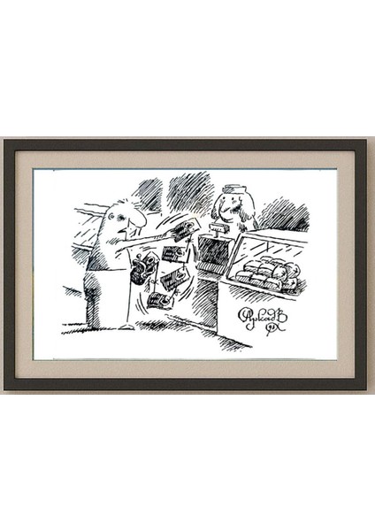 Apkagmi Cantikob 13X9CM Orijinal Karikatür Tablo