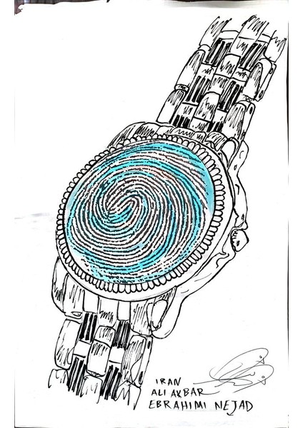 Ali Akbar Ebrahimi Nejad 29X21CM Orijinal Karikatür Tablo modelleri