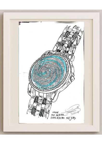 Ali Akbar Ebrahimi Nejad 29X21CM Orijinal Karikatür Tablo fırsatları