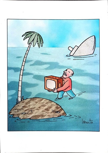 Nikolae Ionita 29X21CM Orijinal Karikatür Tablo modelleri