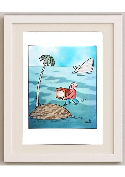 Nikolae Ionita 29X21CM Orijinal Karikatür Tablo fırsatları