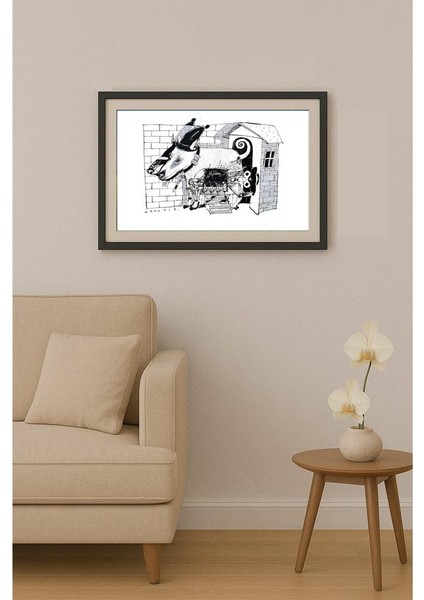 La Intrerupere 17X12CM Orijinal Karikatür Tablo fiyatları