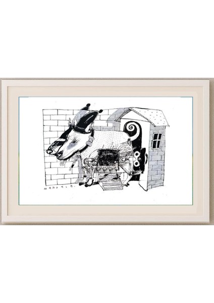 La Intrerupere 17X12CM Orijinal Karikatür Tablo fırsatları