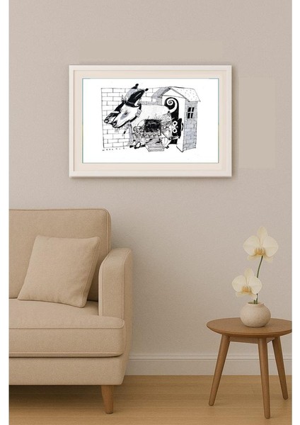 La Intrerupere 17X12CM Orijinal Karikatür Tablo indirimleri