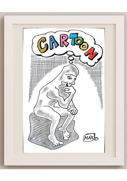 Sergio Alejandro 26X17CM Orijinal Karikatür Tablo fırsatları