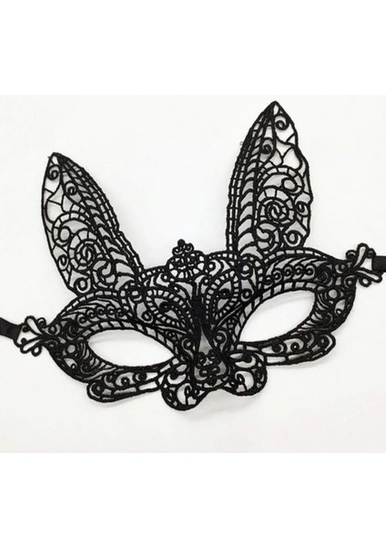 Siyah Dantel Kesim Balo Parti Maskesi 7 No fiyatları