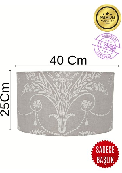 Bej Vintage Ashley Desen Lambader Başlığı