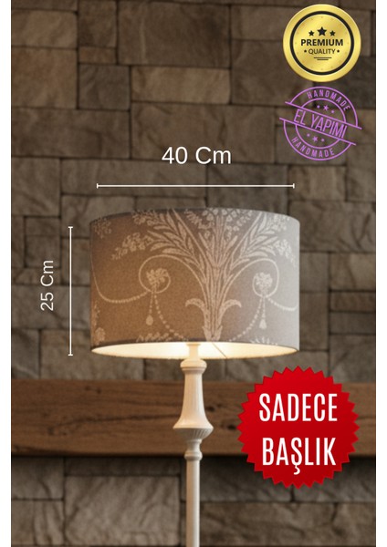 Bej Vintage Ashley Desen Lambader Başlığı modelleri