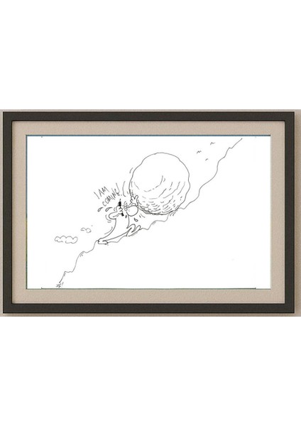 Obovic Nedeliko 29X21CM Orijinal Karikatür Tablo