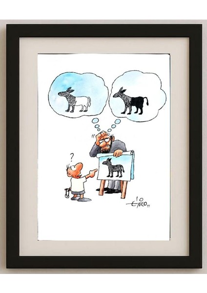 Erico Junqueira Ayres 29X21CM Orijinal Karikatür Tablo