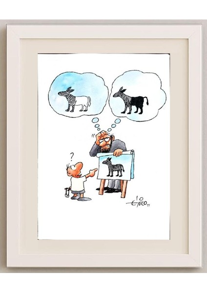 Erico Junqueira Ayres 29X21CM Orijinal Karikatür Tablo fırsatları