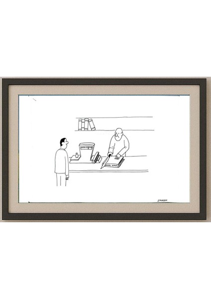 Stanko Zmazek 29X21CM Orijinal Karikatür Tablo