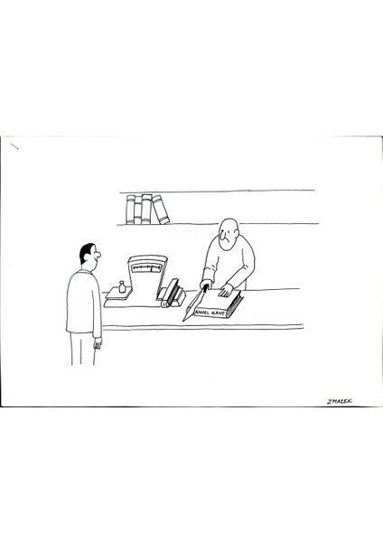 Stanko Zmazek 29X21CM Orijinal Karikatür Tablo modelleri