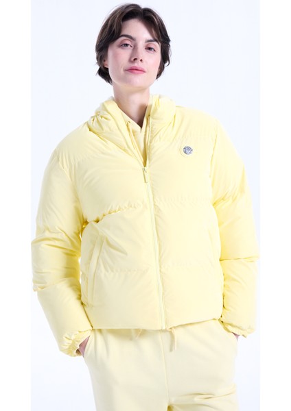 D5WL-MNT3581 Sarı Düz Kadın Mont