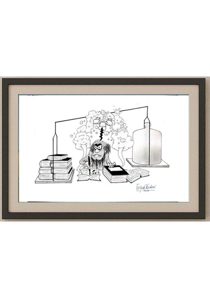 Bojan Zivic 29X21CM Orijinal Karikatür Tablo