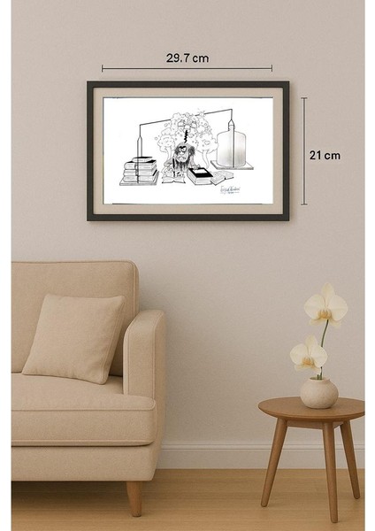 Bojan Zivic 29X21CM Orijinal Karikatür Tablo fiyatları