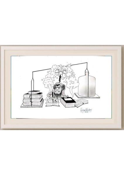 Bojan Zivic 29X21CM Orijinal Karikatür Tablo fırsatları