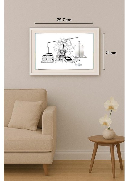 Bojan Zivic 29X21CM Orijinal Karikatür Tablo indirimleri