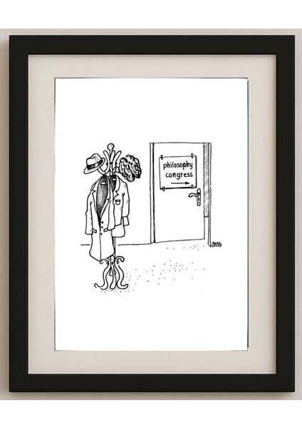 Winfried Besslich 29X21CM Orijinal Karikatür Tablo