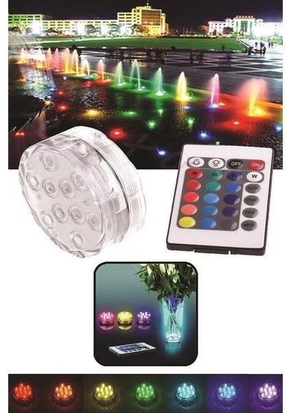 Su Geçirmez Kumandalı Renk Değiştiren Rgb Su Altı LED Lamba Spot fiyatları