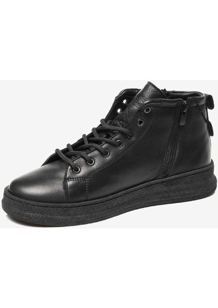 Erkek Siyah Hakiki Deri Sneaker Bot 3K1UB16373