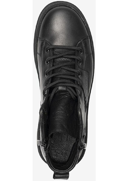 Erkek Siyah Hakiki Deri Sneaker Bot 3K1UB16373
