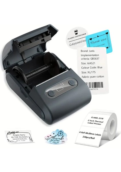 Beyaz Kablosuz Portatif Etiket Yazıcısı modelleri