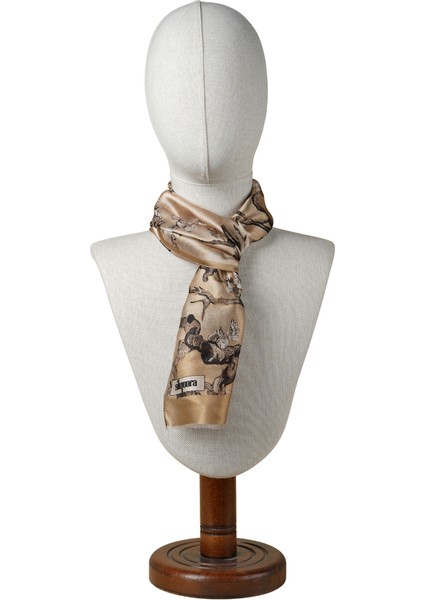 %100 Ipek Şal Fular (27X135 Cm)-Vincent Van Gogh (Badem Ağacı Beige) fiyatları