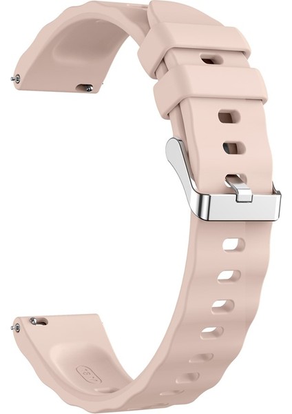 Huawei Watch Gt4 41MM/GT5 41MM/GT5 Pro 42MM Uyumlu Dalga Desenli Silikon Kordon Universal 18MM Kayış