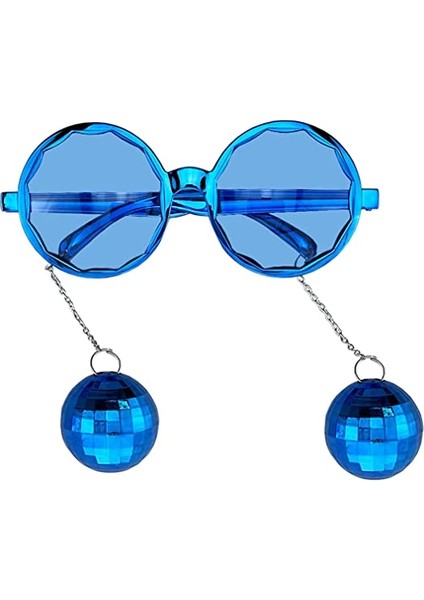Mavi Renk Disko Toplu Küpeli Parlak Yılbaşı Parti Gözlüğü fiyatları