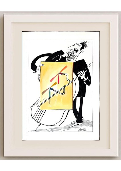 Mohammed Effat 35X25CM Orijinal Karikatür Tablo fırsatları