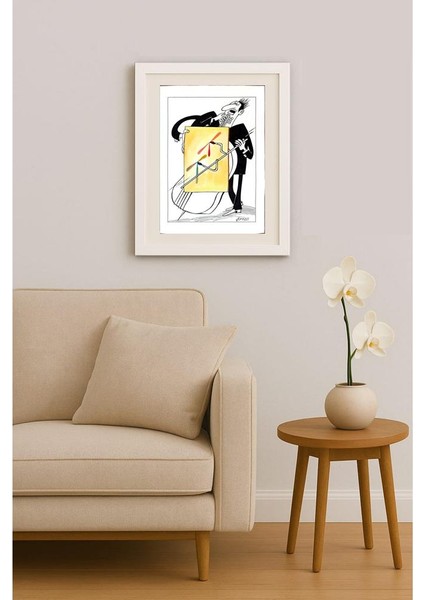 Mohammed Effat 35X25CM Orijinal Karikatür Tablo indirimleri