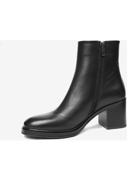 Kadın Siyah Hakiki Deri Topuklu Bot 4K2UB59153