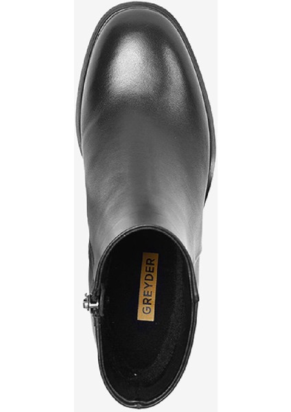 Kadın Siyah Hakiki Deri Topuklu Bot 4K2UB59153