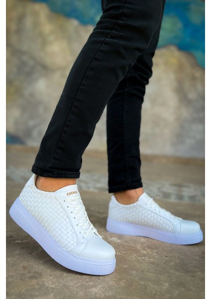 CH203 - Obt Maglieria Erkek Ayakkabı Beyaz fiyatları