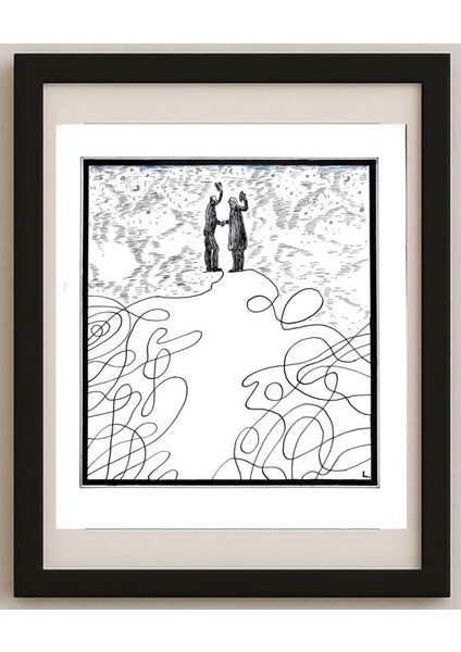 Dusan Ludwig 28X24CM Orijinal Karikatür Tablo