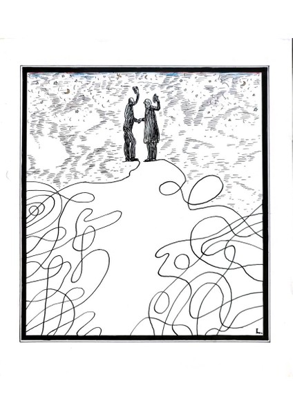 Dusan Ludwig 28X24CM Orijinal Karikatür Tablo modelleri