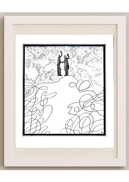 Dusan Ludwig 28X24CM Orijinal Karikatür Tablo fırsatları