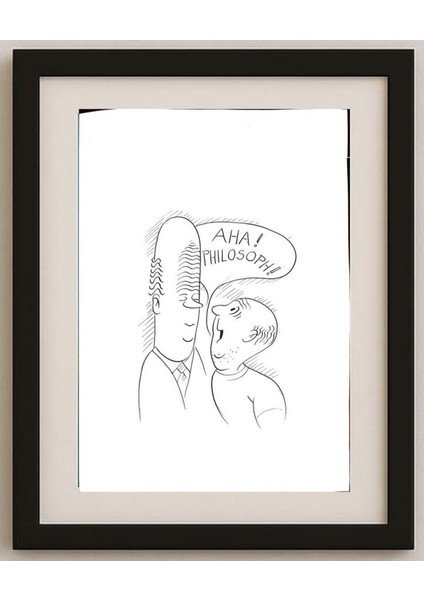 Wolfgang Schlegel 43X30CM Orijinal Karikatür Tablo