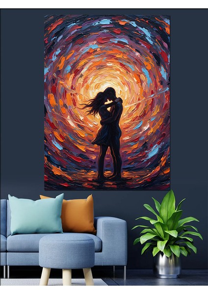 Galaksi Arasında Tek Aşk Dekoratif Kanvas - Mdf Ahşap Tablo modelleri