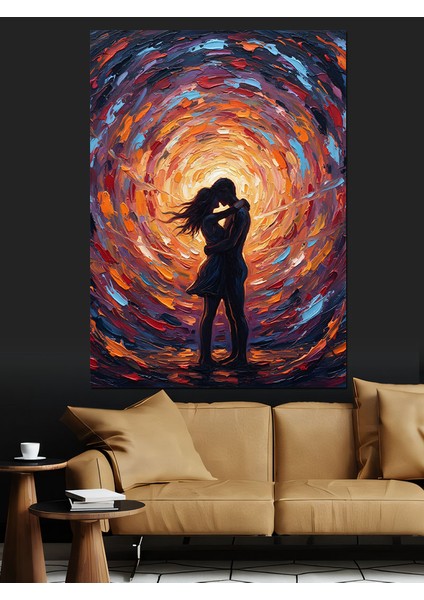 Galaksi Arasında Tek Aşk Dekoratif Kanvas - Mdf Ahşap Tablo fırsatları