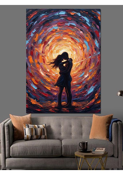 Galaksi Arasında Tek Aşk Dekoratif Kanvas - Mdf Ahşap Tablo indirimleri
