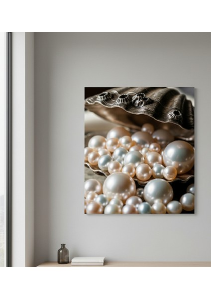 Inciler ve Deniz Kabuğu Kanvas Tablo, Doğal Inci Parıltısı Kanvas Tablo, Lüks Kanvas Tablo fiyatları