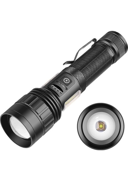 PS-6153 10000 Lümen Zoomlu Mıknatıslı Tg Cob LED Powerbank Özellikli Profesyonel El Feneri