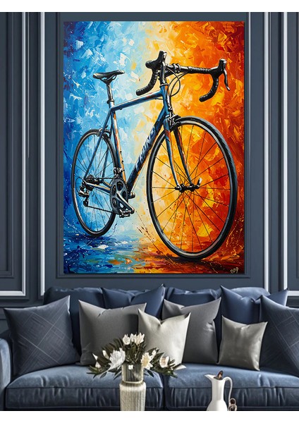 Sporcu Bisiklet Tekerleği Soyut Sanat Dekoratif Kanvas - Mdf Ahşap Tablo modelleri