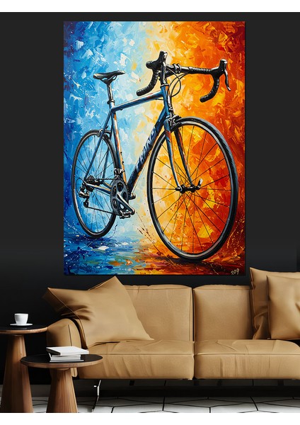 Sporcu Bisiklet Tekerleği Soyut Sanat Dekoratif Kanvas - Mdf Ahşap Tablo indirimleri