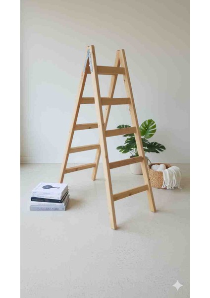 5 Basamaklı Ahşap Merdiven
