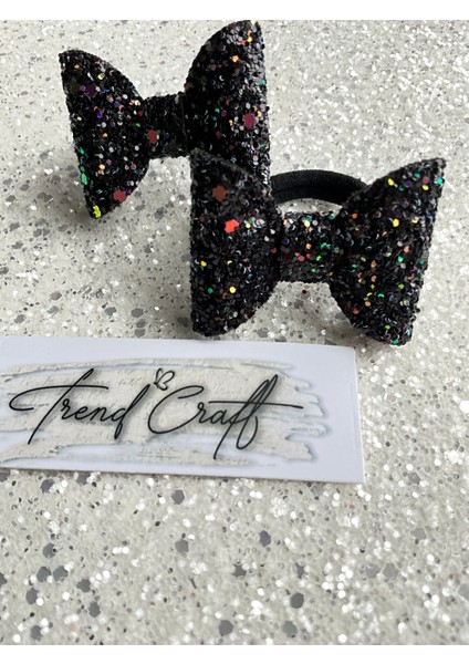 Glitter Payet Parlak Fiyonk 2’li Lastik Toka